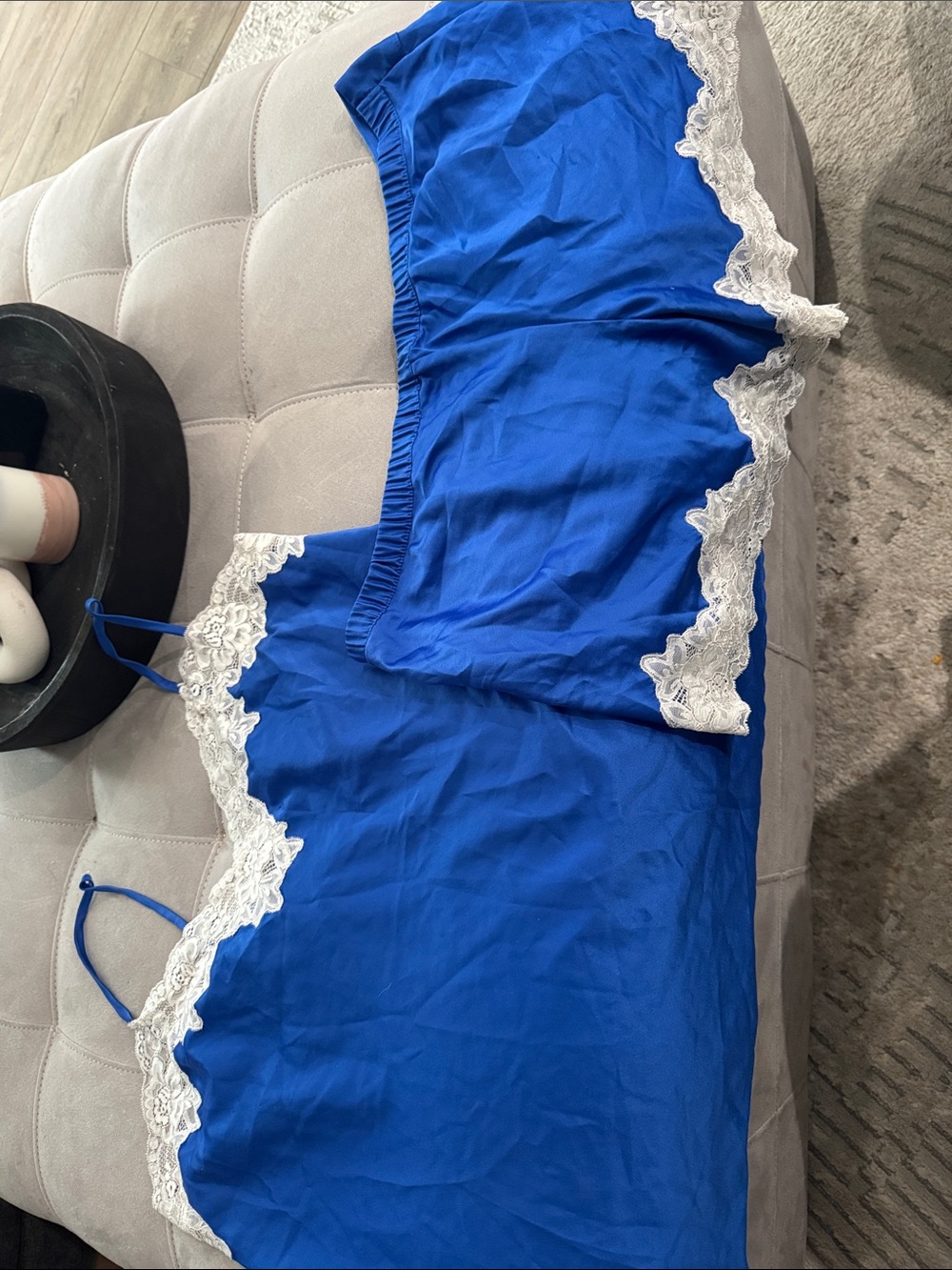 Ralph Lauren Royal Blue Lace Trim Camisole Set